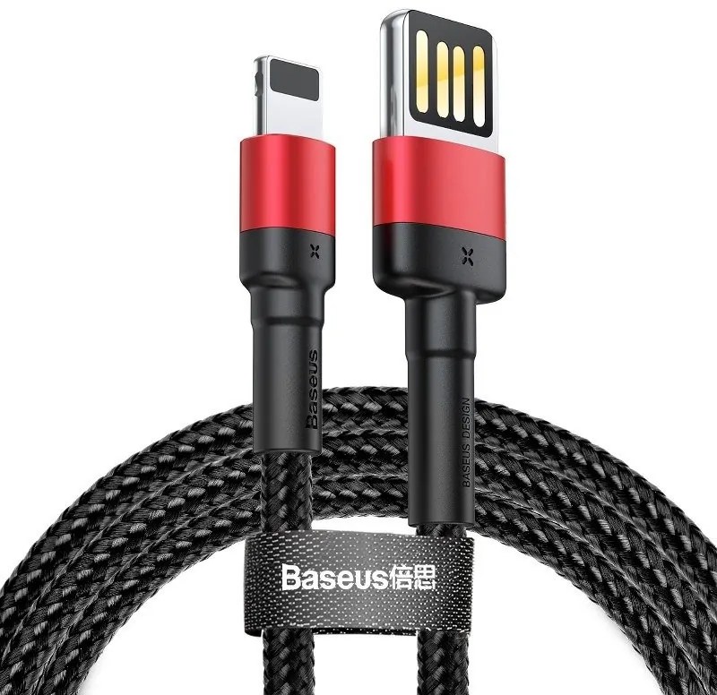 Baseus Cafule Double-sided USB Lightning Cable 2,4A 1m (Black+Red)