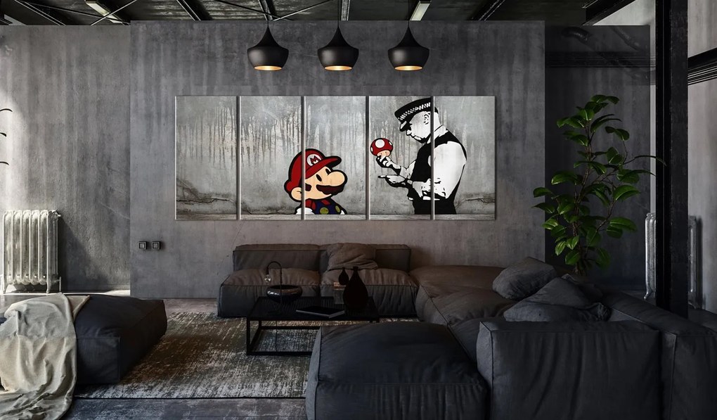 Πίνακας - Mario Bros on Concrete 200x80