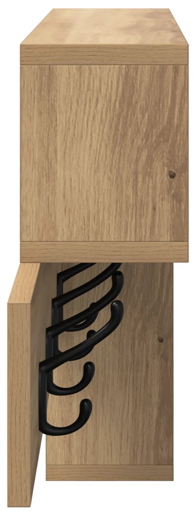 vidaXL Τοίχου Κρεμάστρα με ράφι Artisan Oak 100 x 12 x 43,5 εκ