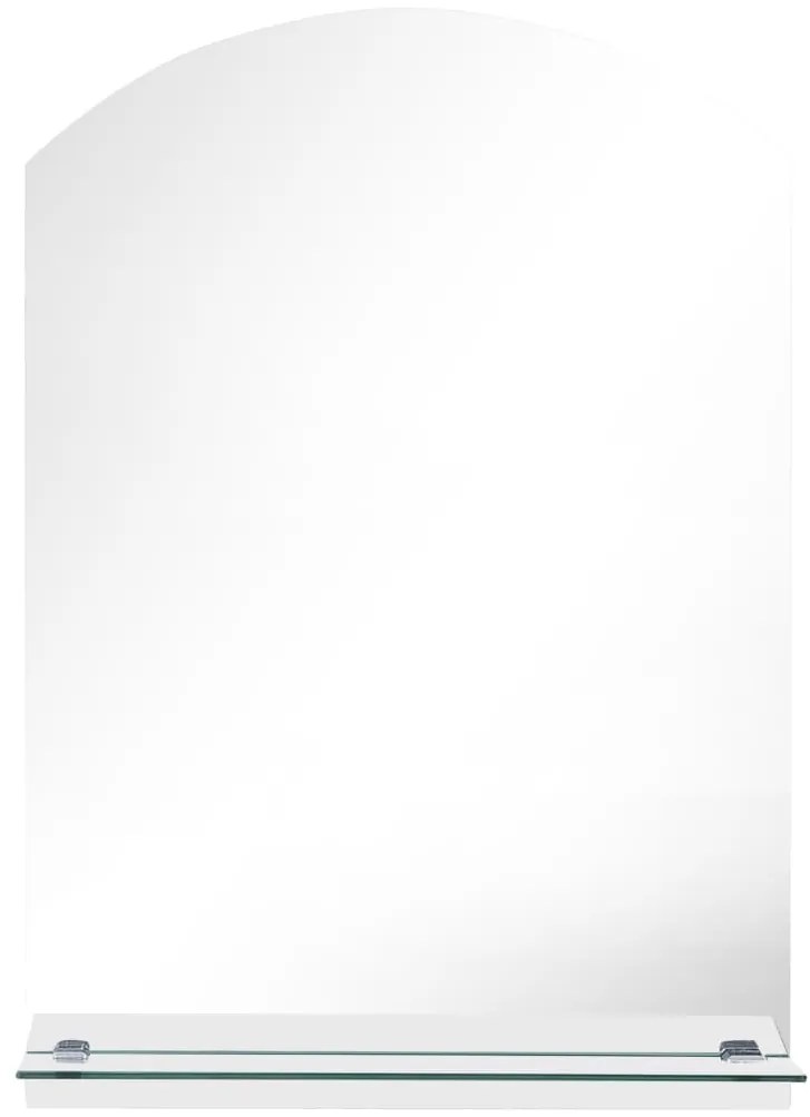 vidaXL Καθρέφτης Τοίχου με Ράφι 50 x 70 εκ. από Ψημένο Γυαλί