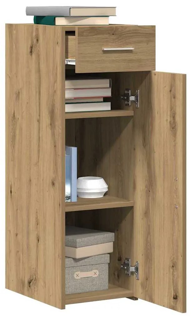 vidaXL Πλαϊνό γραφείο με συρτάρι artisan δρυς 30 x 42.5 x 93 εκ.