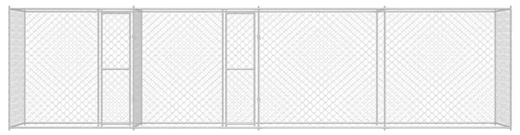 vidaXL Κλουβί σκύλου Ασημί 800 x 200 x 200 εκ. Επικαλυμμένος Χάλυβας