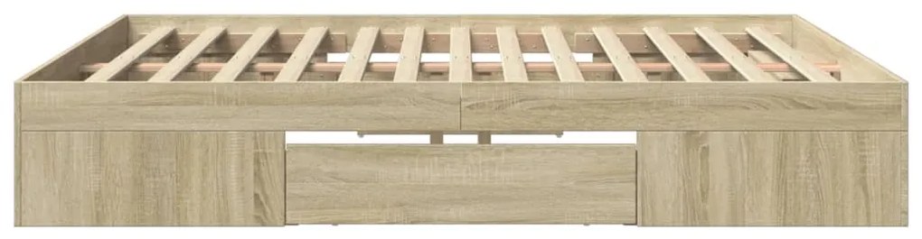 vidaXL Πλαίσιο Κρεβατιού Χωρ. Στρώμα Sonoma Δρυς 200x200 εκ. Επ. Ξύλο