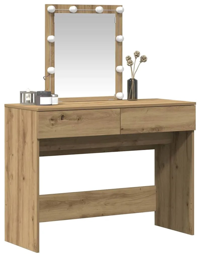 vidaXL Μπουφανάκι artisan δρυς 100 x 40 x 130 εκ Επεξεργασμένο ξύλο