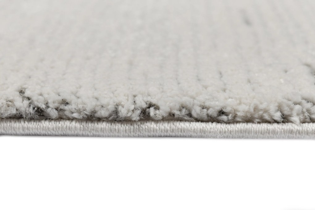 Deluxe 696 λευκή μοκέτα ανάγλυφη με ρίγες  - Colore Colori 1,30x1,90