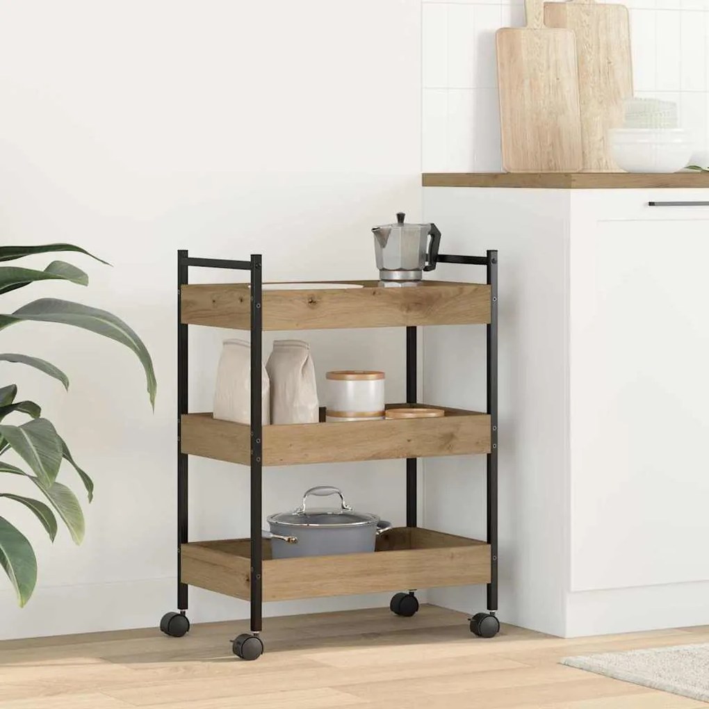 vidaXL Κινήσεις Κουζίνας Καρυδιά 50x30x70 εκ Επεξεργασμένο Ξύλο