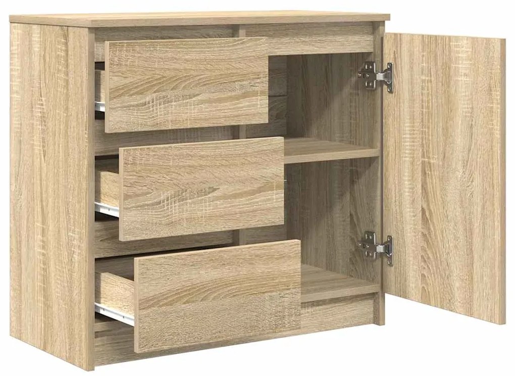 Συρταριέρα με Συρτάρια Sonoma Δρυς 71x35x65 εκ. από Επεξ. Ξύλο - Καφέ