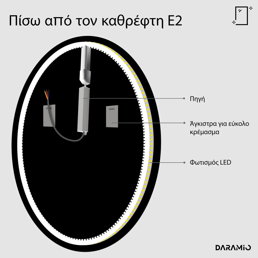 Στρογγυλός καθρέφτης LED E2
