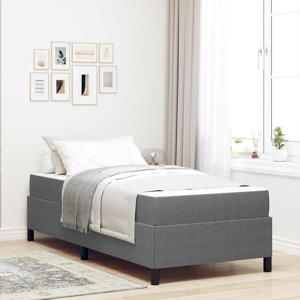 vidaXL Σκελετός Κρεβατιού Ανοιχτό γκρι 90 x 200 cm Βελούδο