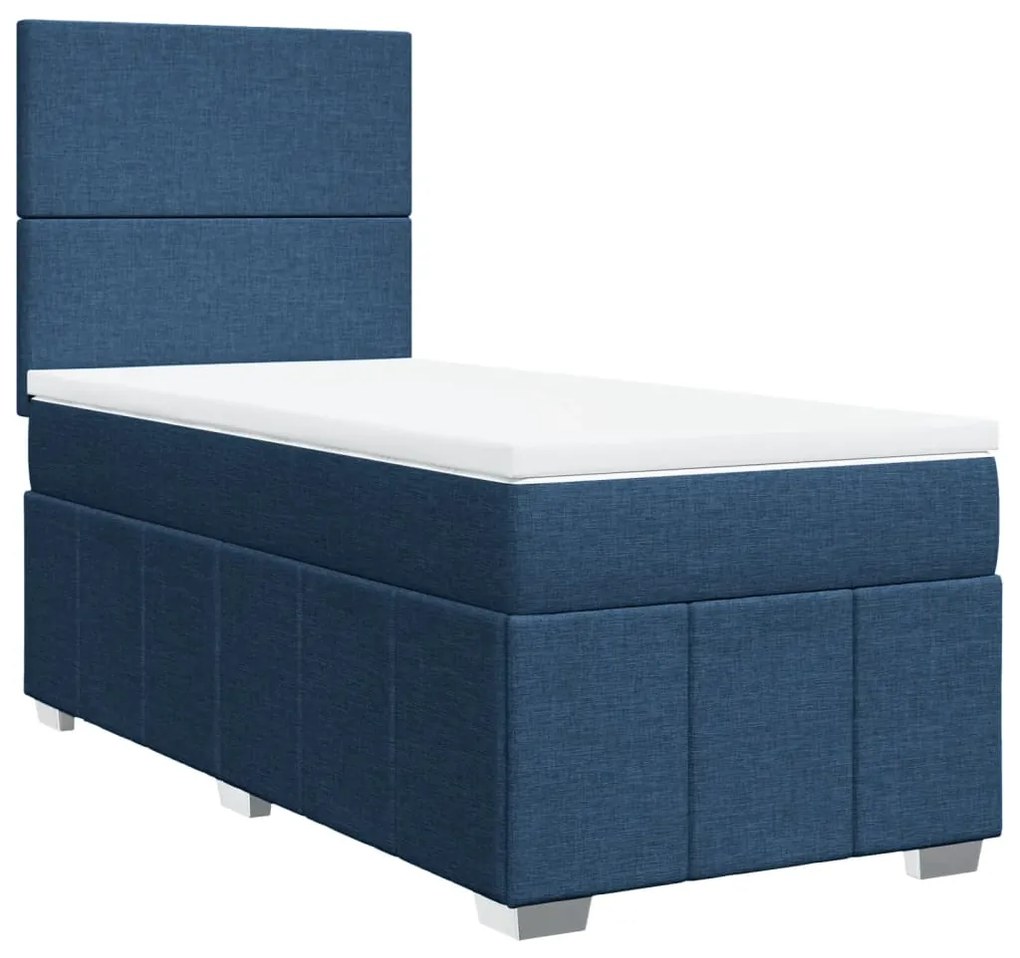 ΚΡΕΒΑΤΙ BOXSPRING ΜΕ ΣΤΡΩΜΑ ΜΠΛΕ 90X190 ΕΚ.ΥΦΑΣΜΑΤΙΝΟ 3291522