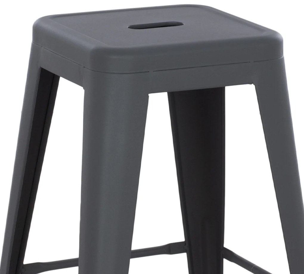 ΣΚΑΜΠΟ ΜΕΣΑΙΟΥ ΥΨΟΥΣ ΜΕΤΑΛΛΙΚΟ MELITA-PRO HM8573.50 ΓΚΡΙ 43x43x67Υεκ. (1 Τεμμάχια)