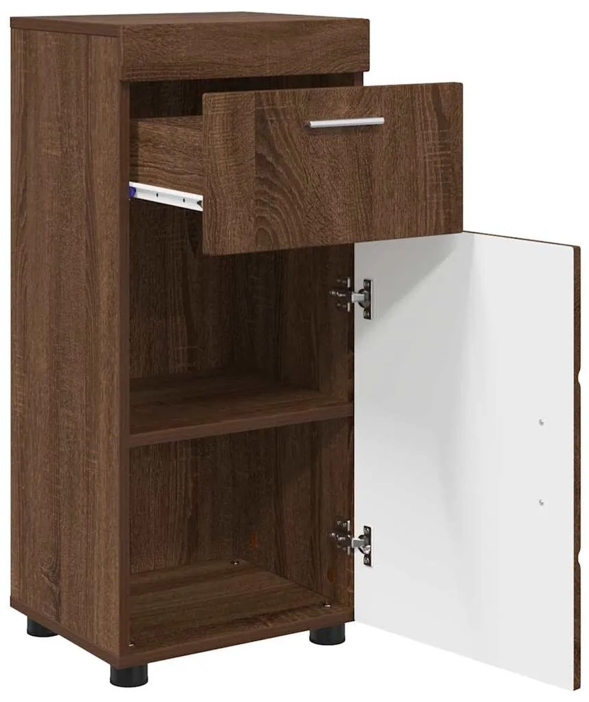 vidaXL Ντουλάπι Μπάνιου με πόρτα TULUM Καφέ δρυς 37 x 31.5 x 82 εκ