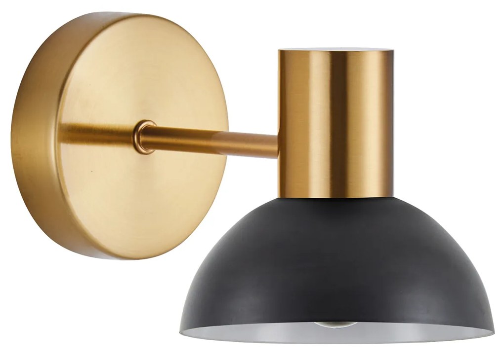 Φωτιστικό Τοίχου - Απλίκα SE21-GM-16-MS3 ADEPT GOLD MATT WALL LAMP BLACK METAL SHADE+ + - 77-8309 - 51W - 100W - 77-8309