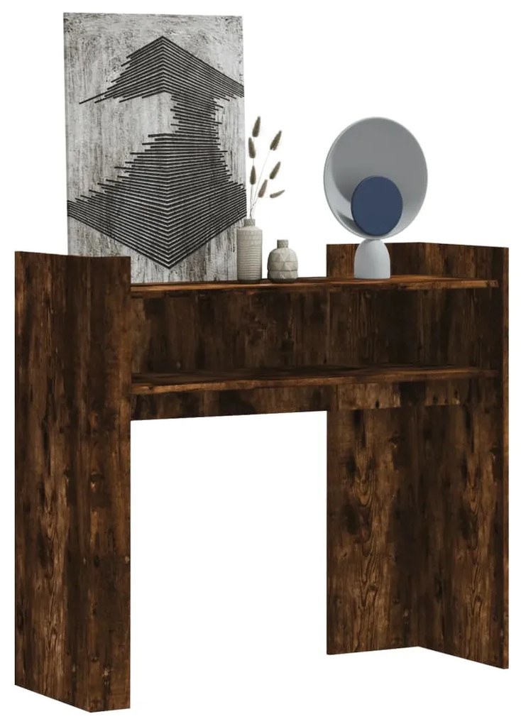 Τραπέζι Κονσόλα Καπνιστή Δρυς 100x35x90 εκ. Επεξεργασμένο Ξύλο