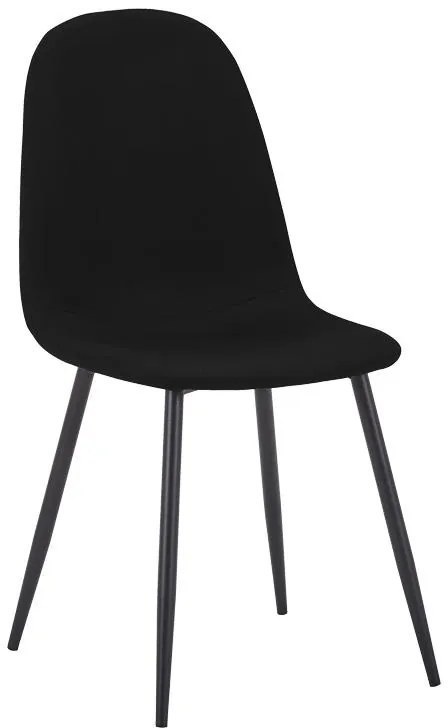 Καρέκλα Bella μαύρο ύφασμα με πόδι μαύρο μέταλλο 43.5x52x89εκ 4αδα 43.5x52x89 εκ.