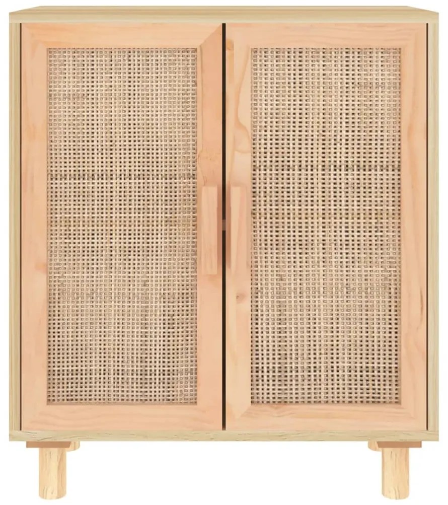 vidaXL Ντουλάπι Καφέ 60 x 30 x 70 εκ. από Μασίφ Πεύκο &amp; Φυσικό Ρατάν
