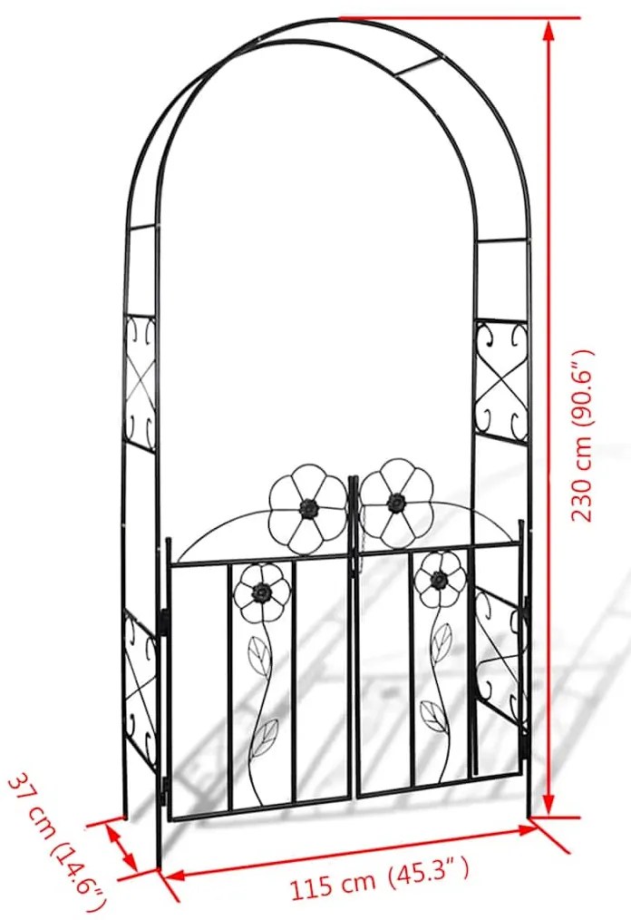 Μεταλλική Αψίδα Πόρτα Κήπου