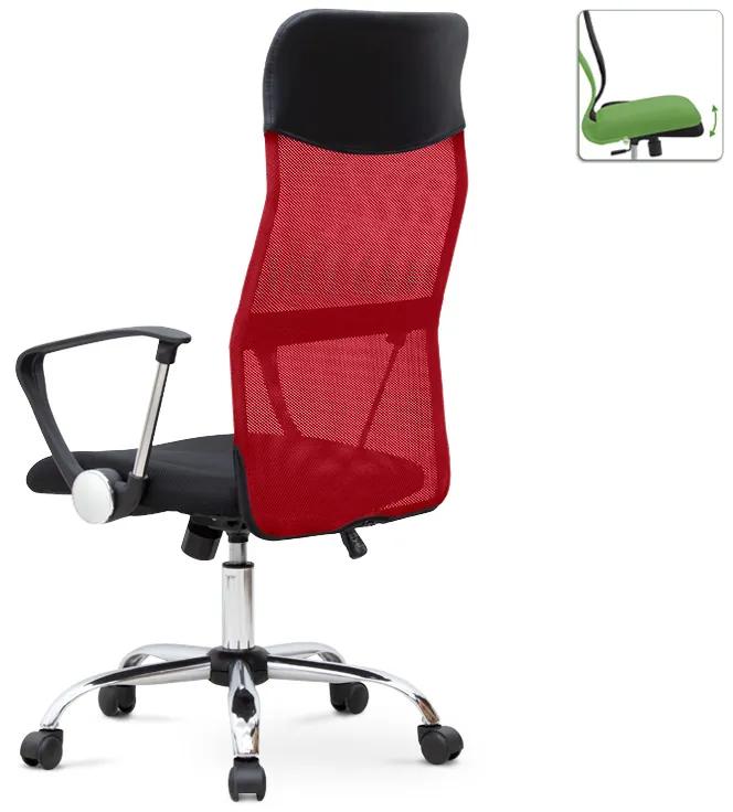 Καρέκλα γραφείου Marco Megapap με ύφασμα Mesh χρώμα κόκκινο - μαύρο 62x59x110/120εκ.