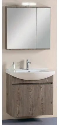 Pro Bagno Σετ Έπιπλα Μπάνιου 2τμχ. Πάγκος με Νιπτήρα & Καθρέπτης Με Ντουλάπι & Φως 75x36x73cm Pro Bagno Elegant 955A Με Επιλογή Χρώματος BEST-8080521