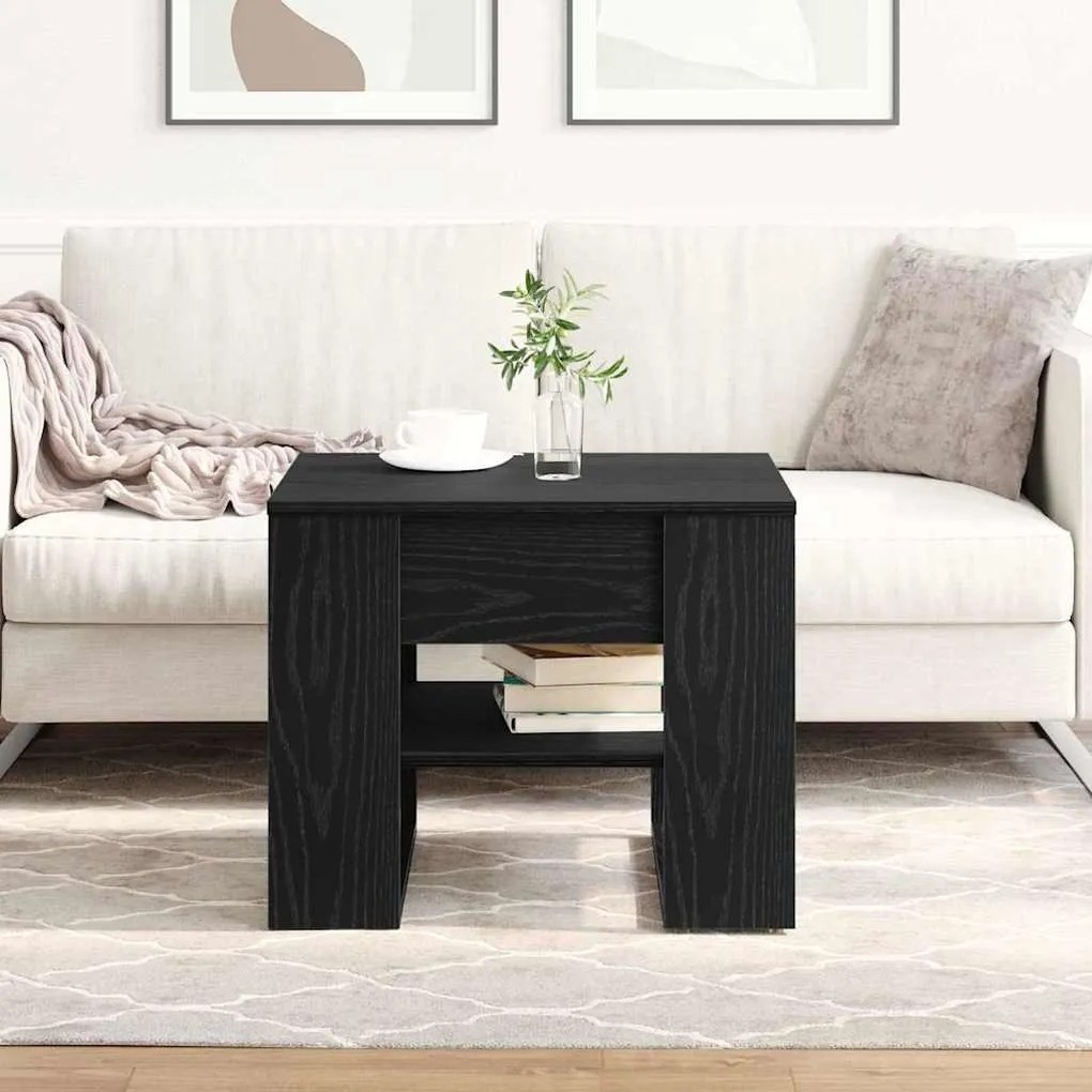 vidaXL Τραπεζάκι σαλονιού Μαύρη δρυς 55.5 x 55 x 45 cm