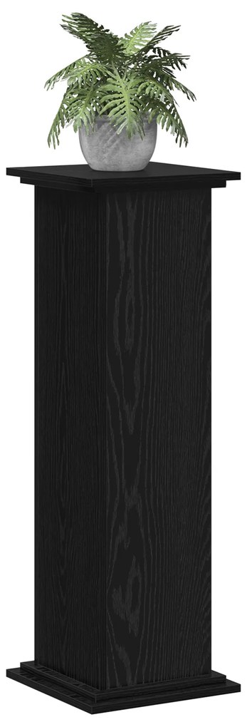 vidaXL Σταντ Φυτών Μαύρη Δρυς 33x33x100 εκ, Φτιαγμένο από Ξύλο