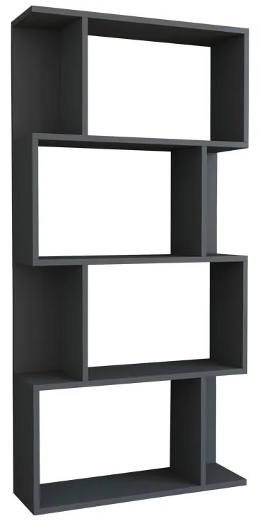 Intrahome Βιβλιοθήκη Kadu Intrahome σε ανθρακί απόχρωση  72x22x147εκ | SKU: INTRAPA-231111722