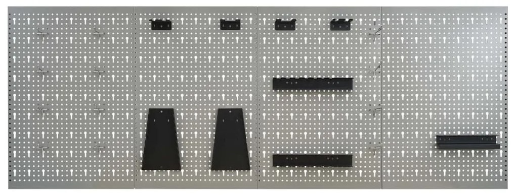 vidaXL Πλάτες Εργαλείων Τοίχου Διάτρητες 4 τεμ. 40 x 58 εκ. Ατσάλινες