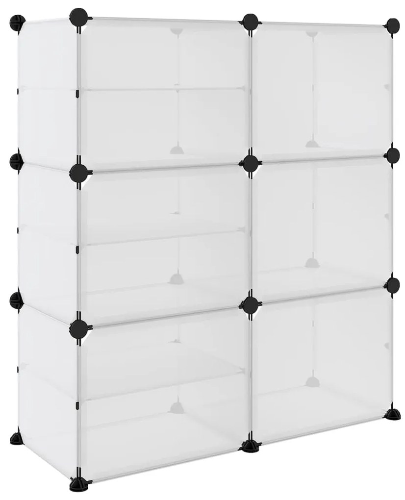 vidaXL Παπουτσοθήκη Διαφανής 84x31,5x93 εκ. από Πολυπροπυλένιο