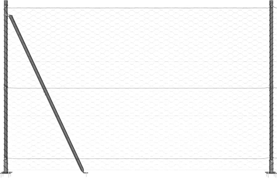 vidaXL Σετ Φencing Γκρι 25 x 1.5 m Ατσάλι & Σκυρόδεμα
