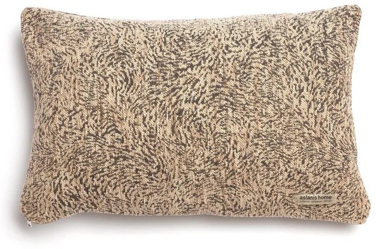 Μαξιλαροθήκη Διακοσμητική Parnassos Classic Beige-Choco Aslanis Home 30X50 Βαμβάκι-Chenille