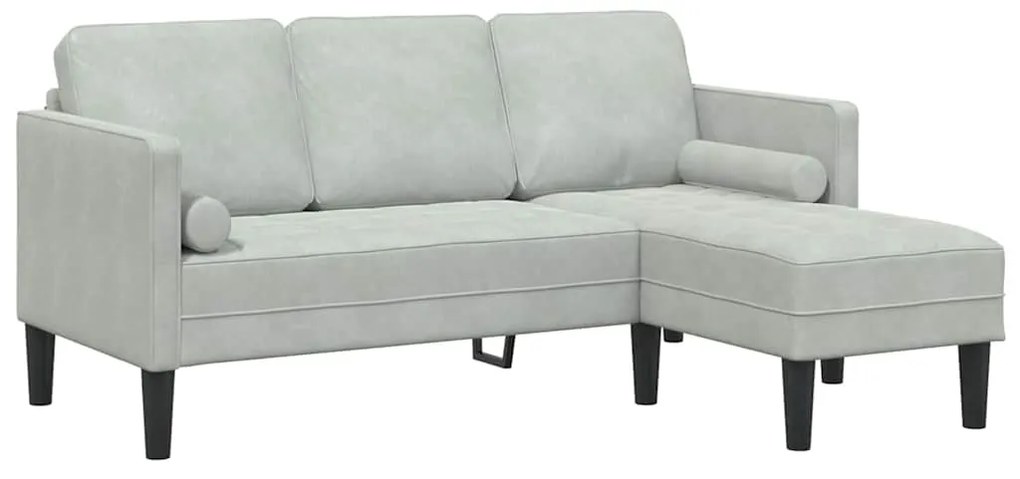 vidaXL Σετ Καναπέ 2 pcs Ανοιχτό γκρι 173 x 131 x 67 εκ Βελούδο