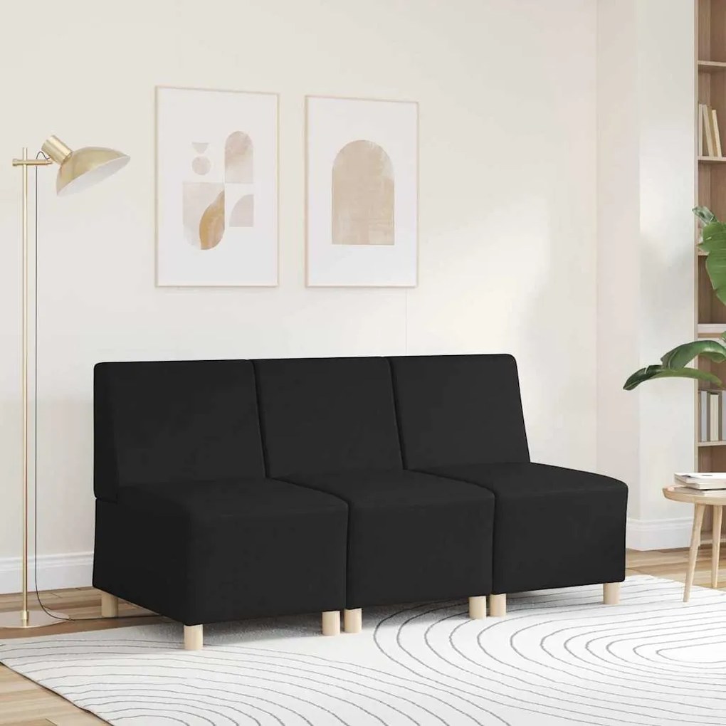 vidaXL Μοναδικός Καναπές χωρίς Χερούλια Μαύρο 55 x 74 x 82 εκ.