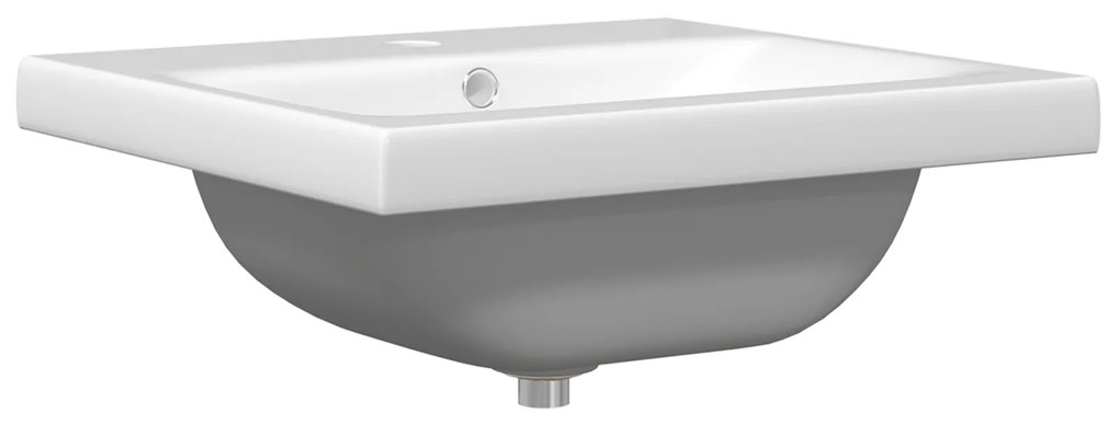 vidaXL Σετ Επίπλων Μπάνιου με συρτάρι 2 pcs Μαύρος Δρυς και Λευκό