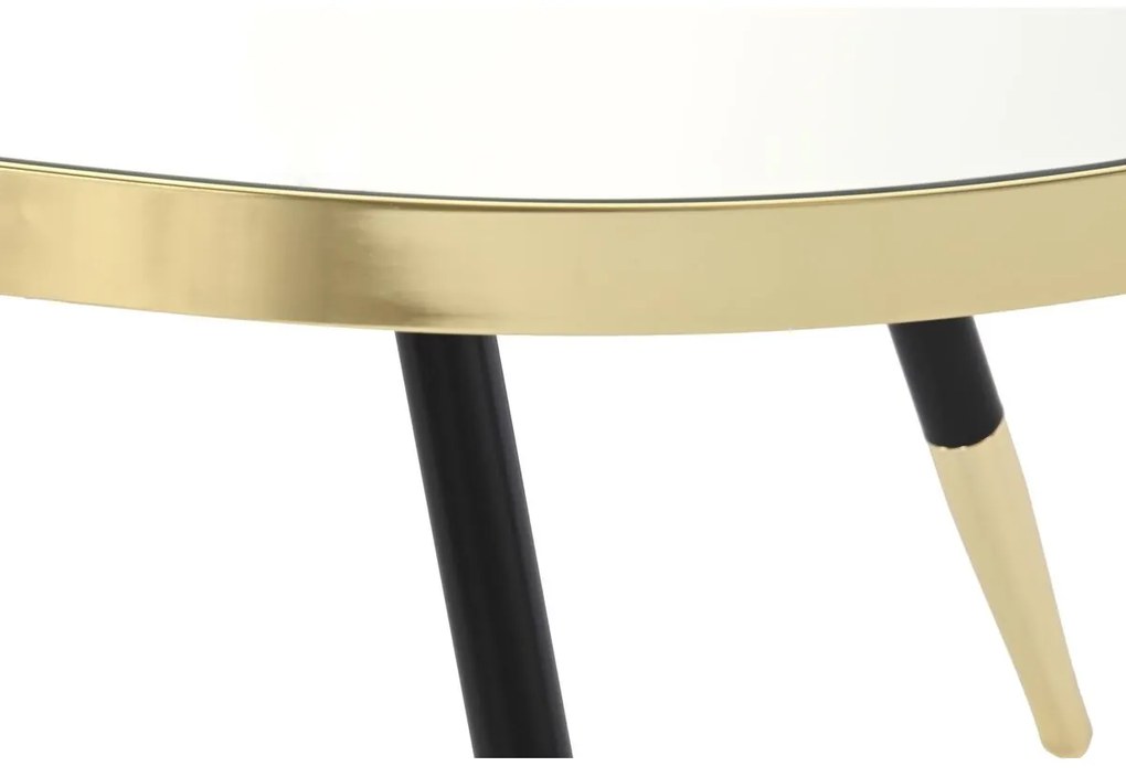 Τραπεζάκι Καφέ DKD Home Decor Καθρέφτης Χάλυβας (110 x 50 x 41,5 cm)