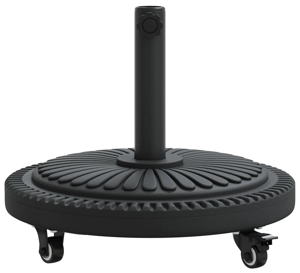 vidaXL Βάση ομπρέλας με ρόδες για πόλους Ø38-48mm, 13kg.