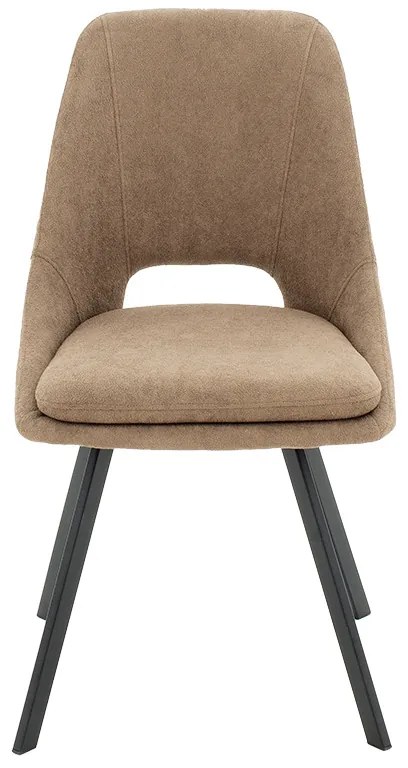 Καρέκλα Initiate pakoworld ύφασμα καφέ-πόδι μαύρο