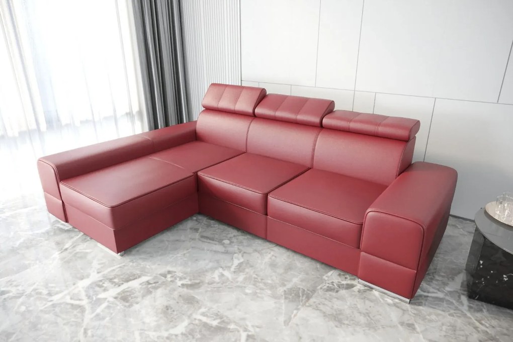 Γωνιακός Καναπές Dren Eco LTHR -Leuko-Δεξιά