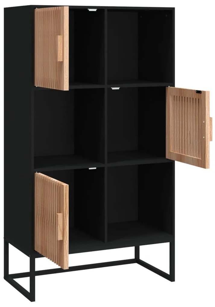 vidaXL Ντουλάπι Μαύρο 70 x 35 x 125 εκ. από Επεξεργασμένο Ξύλο