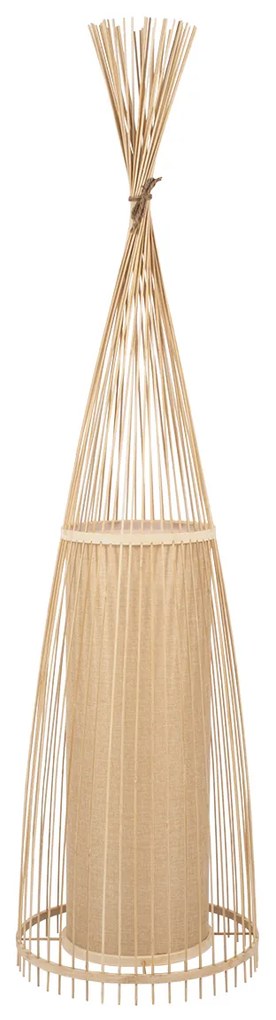 01755 GloboStar® GLOBOSTAR® AZORES 01755 Boho Επιδαπέδιο Φωτιστικό με Ντουί 1 x E27 AC 220-240V IP20 - Μπεζ - Μ40 x Π40 x Υ150cm