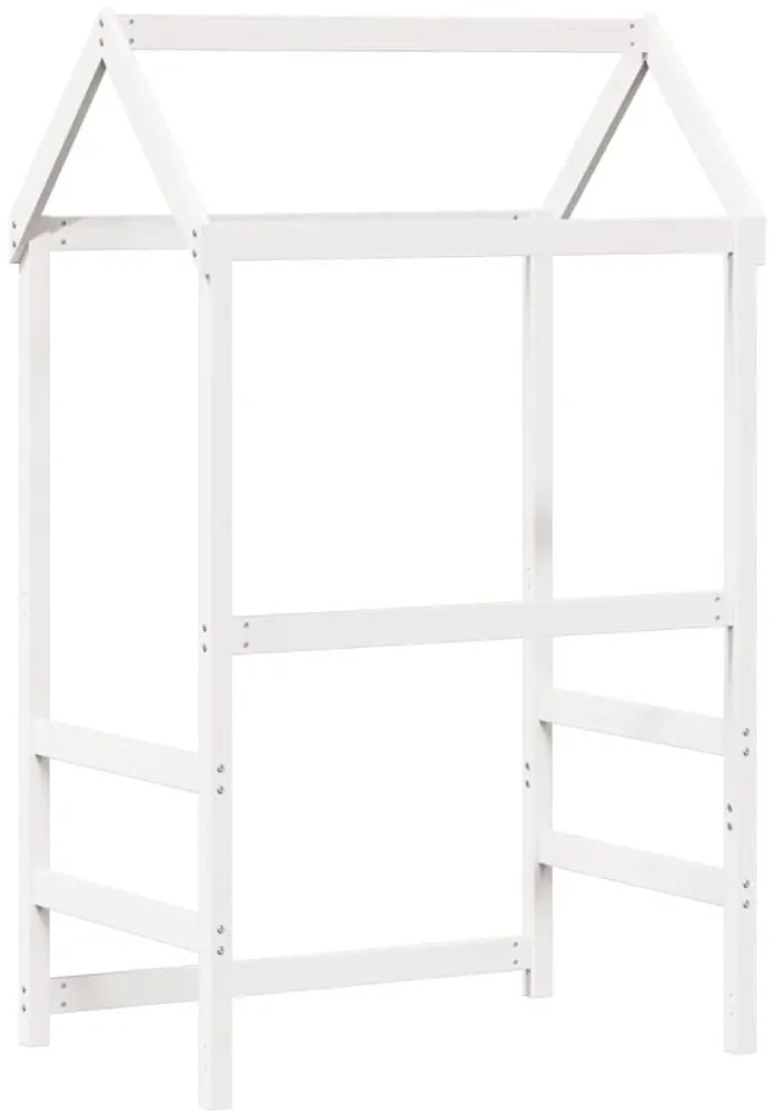 vidaXL Οροφή Κρεβατιού Παιδική Λευκό 98x70x176,5 εκ. Μασίφ Ξύλο Πεύκου