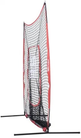 VEVOR 7x7 ft Baseball Softball Practice Net, Portable Baseball Training Net for Hitting Batting Catching Pitching, Backstop Baseball Equipment with Bow Frame, Carry Bag, Strike Zone, Ball, Batting Tee