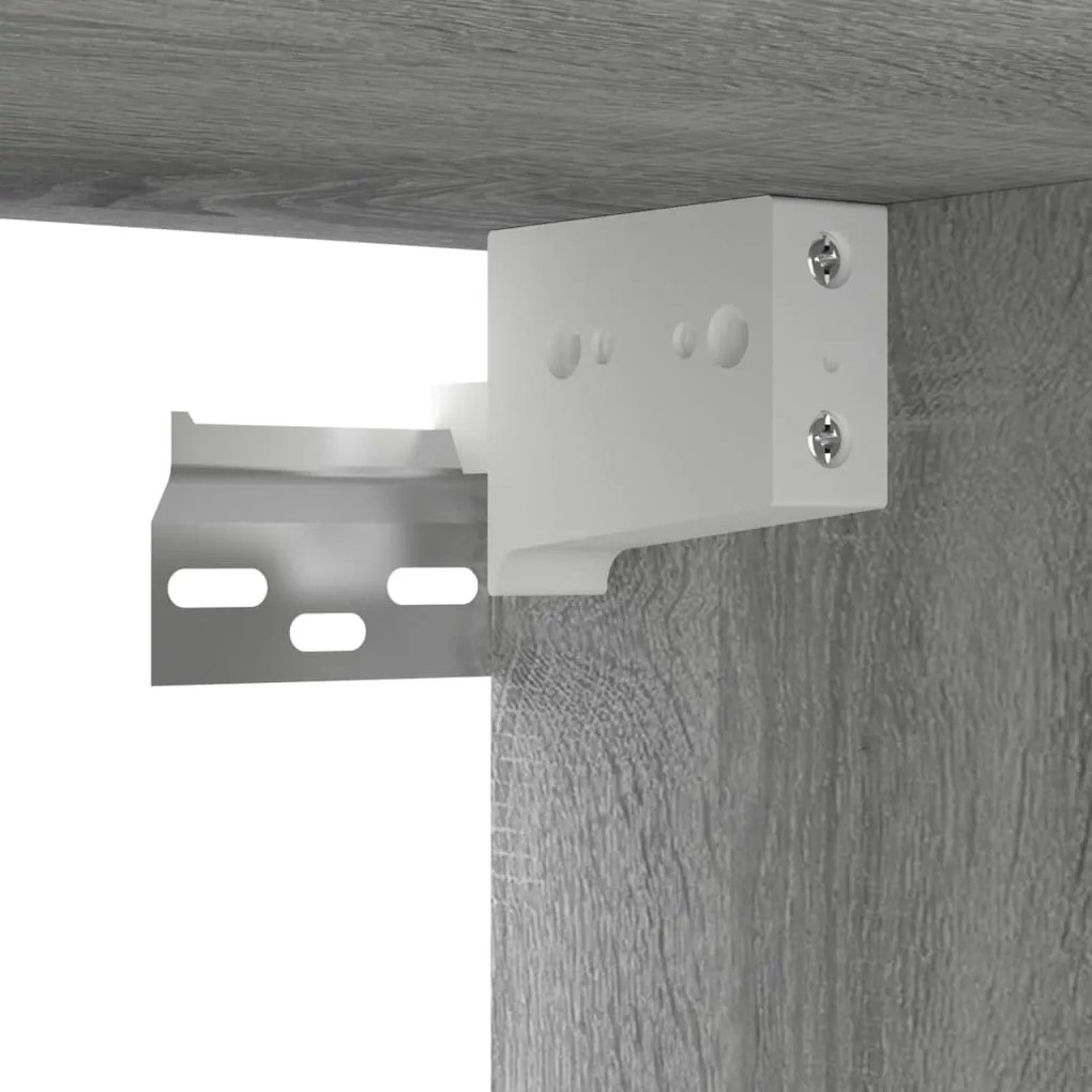vidaXL Έπιπλα Τηλεόρασης Τοίχου 4 τεμ. Γκρι 60x30x30 εκ. Επ. Ξύλο