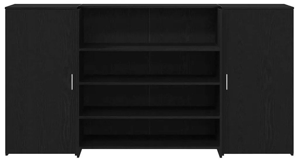 vidaXL Γραφείο υποδοχής Μαύρο Δρυς 200x50x103,5 εκ. Επεξεργασμένο Ξύλο