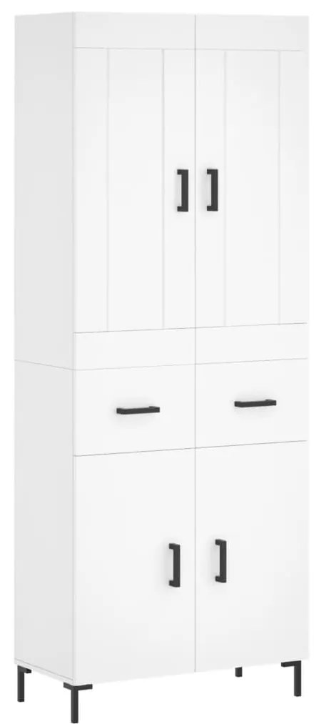 vidaXL Ντουλάπι Λευκό 69,5x34x180 εκ. από Επεξεργασμένο Ξύλο