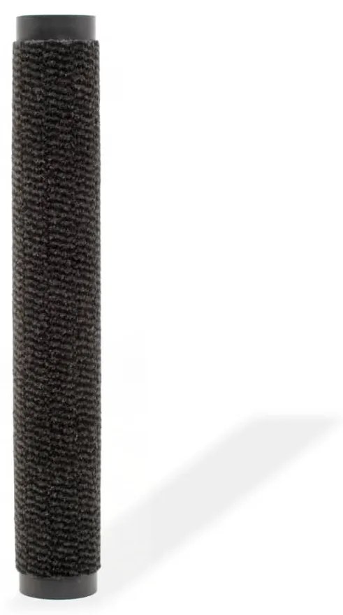 vidaXL Πατάκι Απορροφητικό Σκόνης Ορθογώνιο Μαύρο 40 x 60 εκ. Θυσανωτό