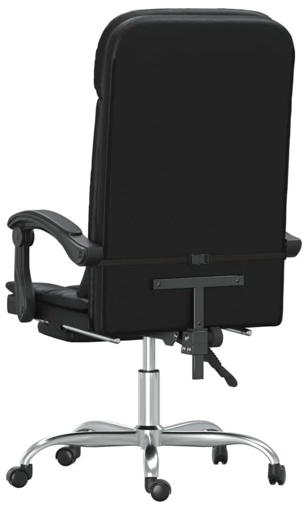 vidaXL Πολυθρόνα Γραφείου Μασάζ Ανακλινόμενη Μαύρη από Συνθετικό Δέρμα