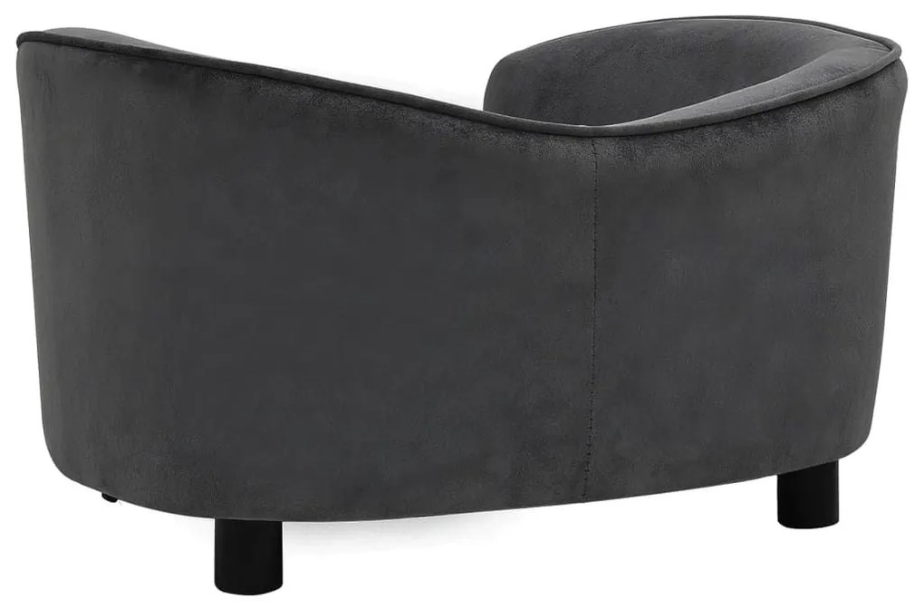 Καναπές - Κρεβάτι Σκύλου Σκούρο Γκρι 69 x 49 x 40 εκ. Βελουτέ - Γκρι