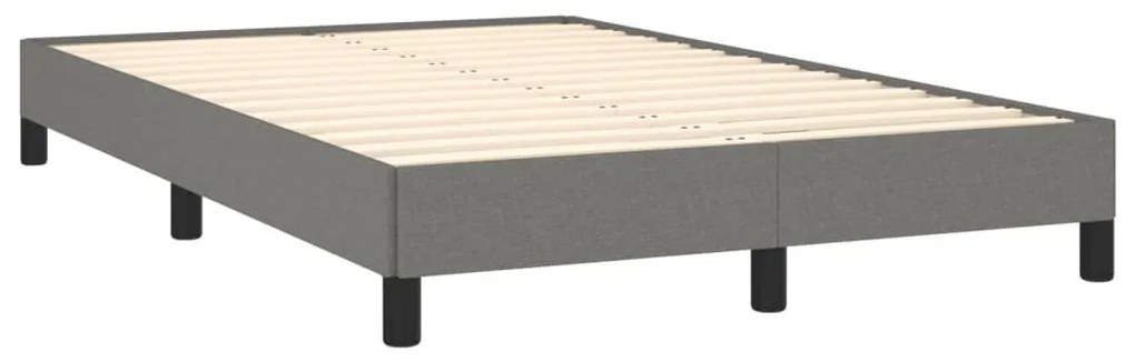 Κρεβάτι Boxspring με Στρώμα Μαύρο 120x190 εκ. Υφασμάτινο - Μαύρο