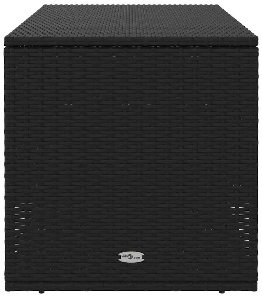 vidaXL Μαξιλαροθήκη εξωτερικού χώρου Μαύρο 100x55x55,5 cm Poly Rattan