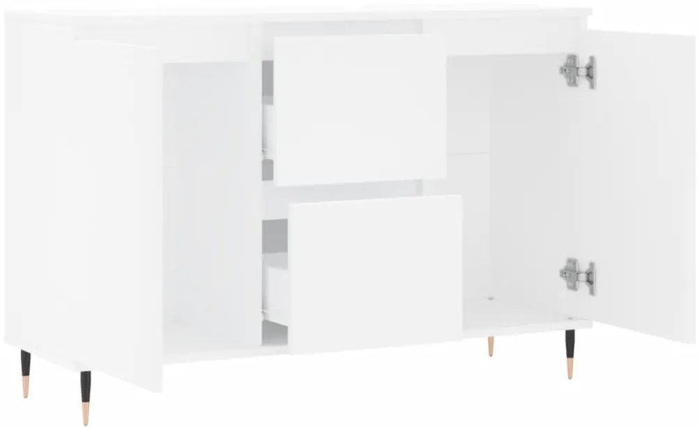vidaXL Μπουφές Λευκός 101,5 x 35 x 70 εκ. από Επεξεργασμένο Ξύλο